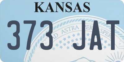 KS license plate 373JAT