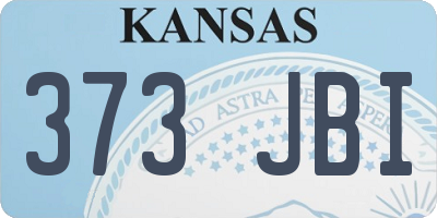 KS license plate 373JBI