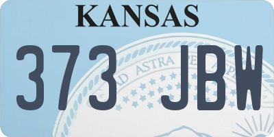 KS license plate 373JBW