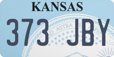 KS license plate 373JBY