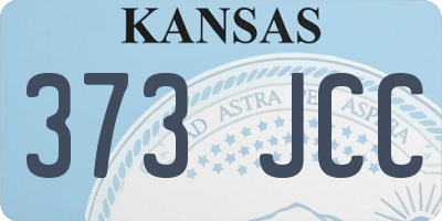 KS license plate 373JCC
