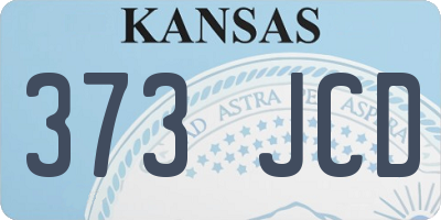 KS license plate 373JCD
