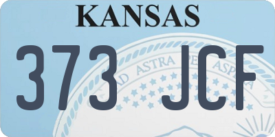 KS license plate 373JCF