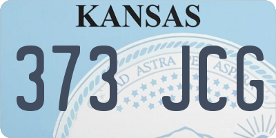 KS license plate 373JCG