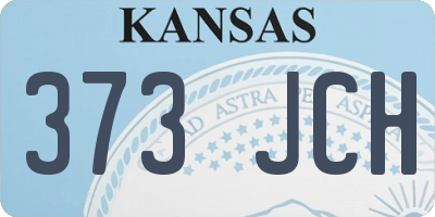 KS license plate 373JCH