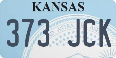 KS license plate 373JCK