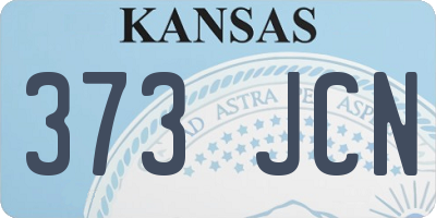 KS license plate 373JCN