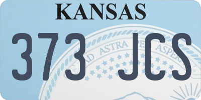 KS license plate 373JCS