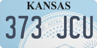 KS license plate 373JCU