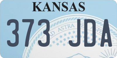 KS license plate 373JDA