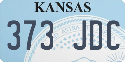 KS license plate 373JDC