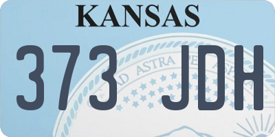 KS license plate 373JDH