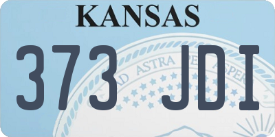KS license plate 373JDI
