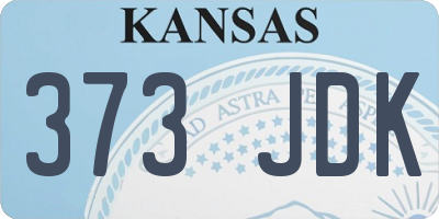 KS license plate 373JDK
