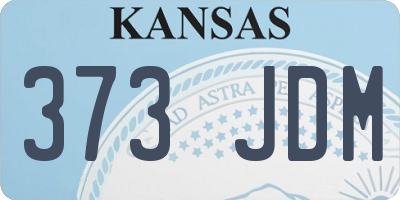KS license plate 373JDM