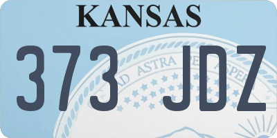 KS license plate 373JDZ