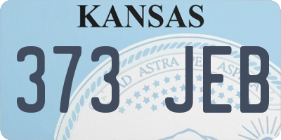 KS license plate 373JEB