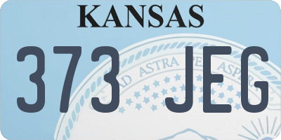 KS license plate 373JEG