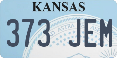 KS license plate 373JEM