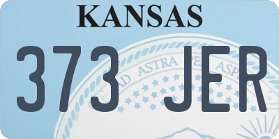KS license plate 373JER