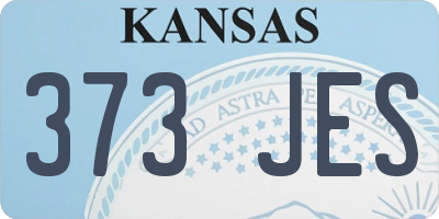 KS license plate 373JES