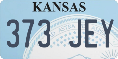 KS license plate 373JEY