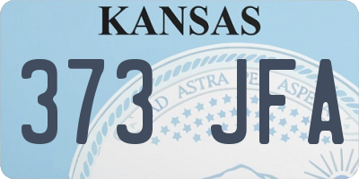 KS license plate 373JFA