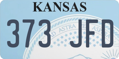 KS license plate 373JFD