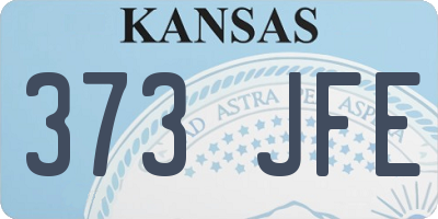 KS license plate 373JFE