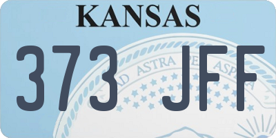 KS license plate 373JFF