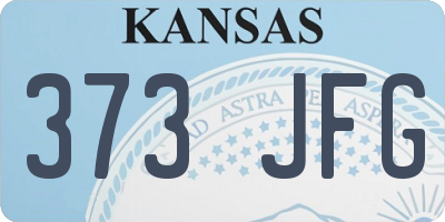 KS license plate 373JFG