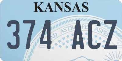 KS license plate 374ACZ