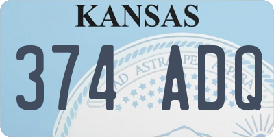 KS license plate 374ADQ