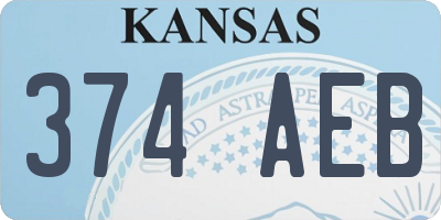 KS license plate 374AEB