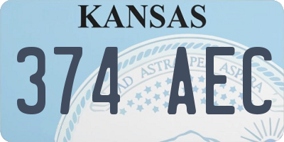 KS license plate 374AEC