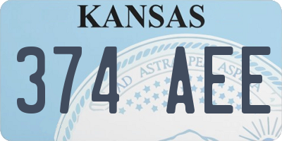 KS license plate 374AEE