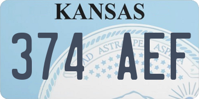 KS license plate 374AEF