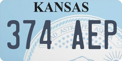 KS license plate 374AEP