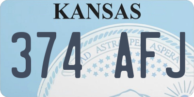 KS license plate 374AFJ