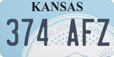 KS license plate 374AFZ