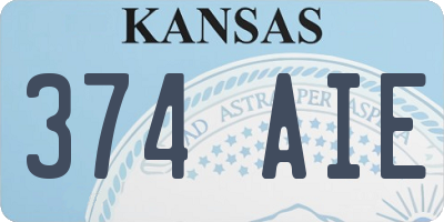 KS license plate 374AIE