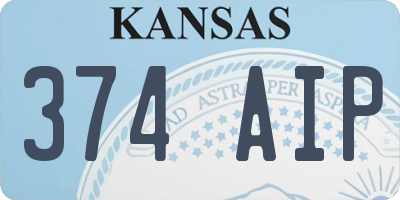 KS license plate 374AIP