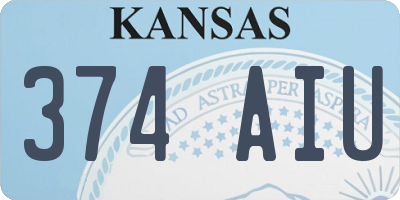 KS license plate 374AIU