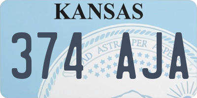 KS license plate 374AJA