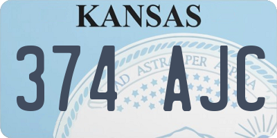 KS license plate 374AJC