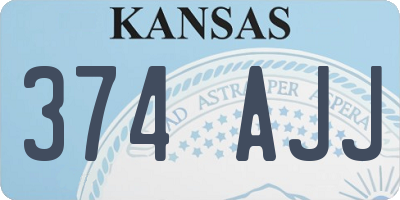 KS license plate 374AJJ