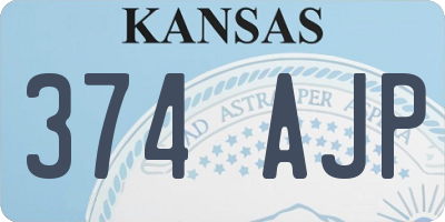 KS license plate 374AJP