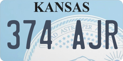 KS license plate 374AJR