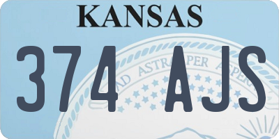 KS license plate 374AJS