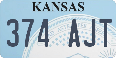 KS license plate 374AJT